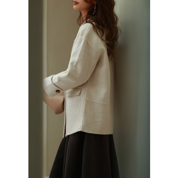 ウール混ダブルフェイスPコート | SAISON DE PAPILLON  | 詳細画像8 