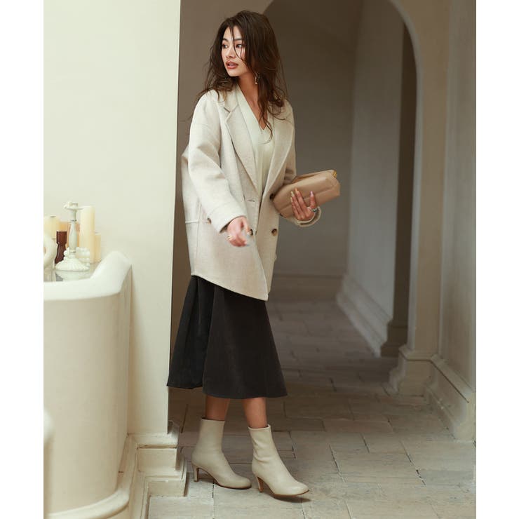 ウール混ダブルフェイスPコート | SAISON DE PAPILLON  | 詳細画像13 