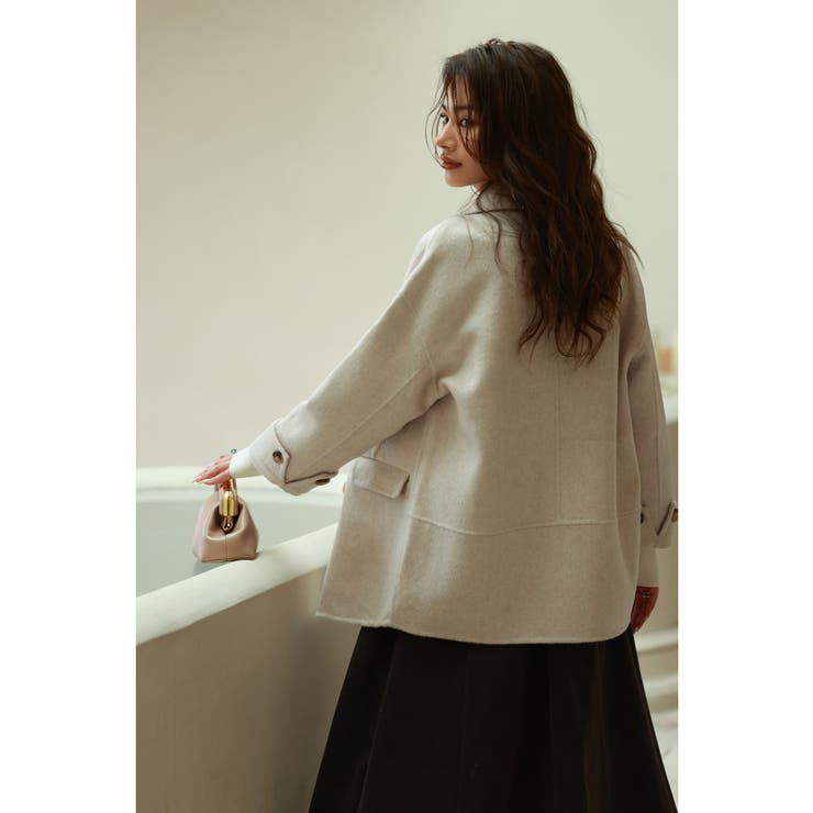 ウール混ダブルフェイスPコート | SAISON DE PAPILLON  | 詳細画像21 