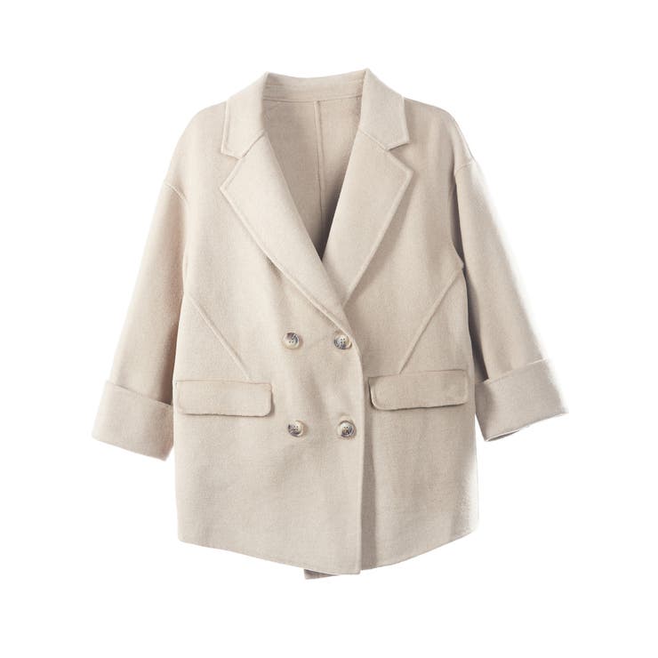 ウール混ダブルフェイスPコート | SAISON DE PAPILLON  | 詳細画像31 