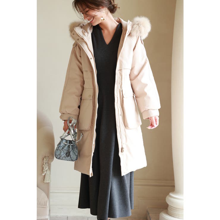 リアルファーフードダウンコート[品番：DSSW0002871]｜SAISON DE