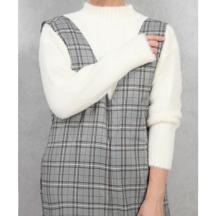 春まで着れる プチハイネックコンパクトモヘアニット 小柄さんに