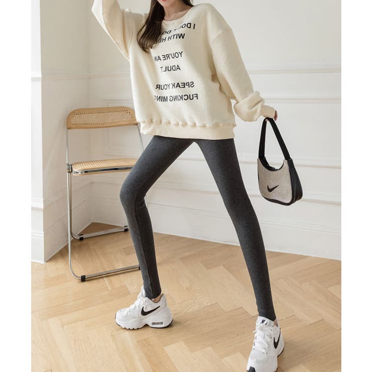 裏毛起毛ハイウエストリブレギンス 防寒 あったか | SEU | 詳細画像17 