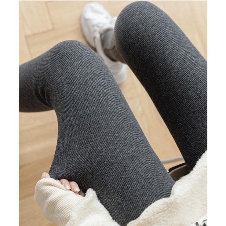 裏毛起毛ハイウエストリブレギンス 防寒 あったか | SEU | 詳細画像19 