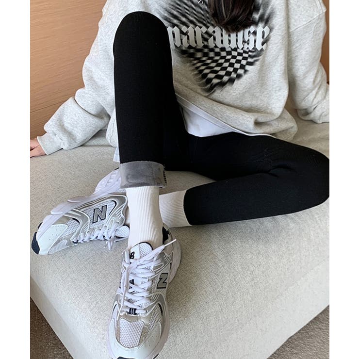 裏毛起毛ハイウエストリブレギンス 防寒 あったか | SEU | 詳細画像24 