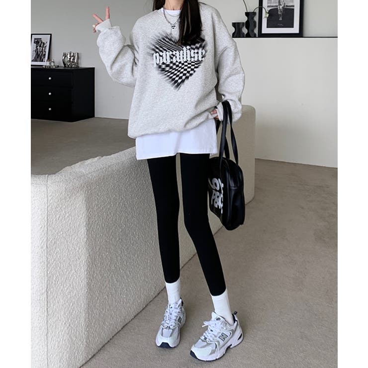 裏毛起毛ハイウエストリブレギンス 防寒 あったか | SEU | 詳細画像27 