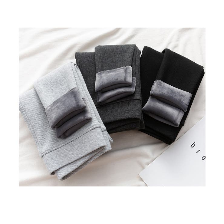 裏毛起毛ハイウエストリブレギンス 防寒 あったか | SEU | 詳細画像34 