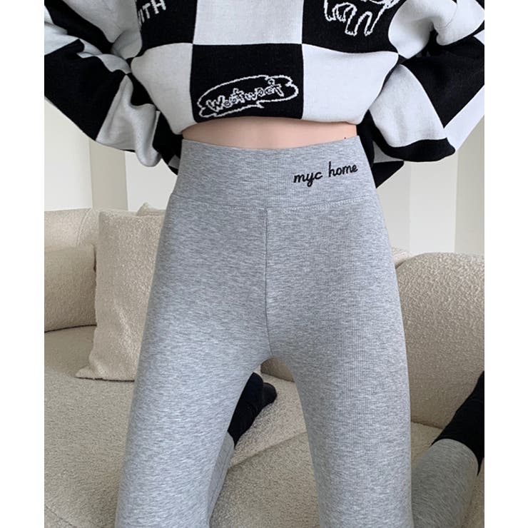 裏毛起毛ハイウエストリブレギンス 防寒 あったか | SEU | 詳細画像4 