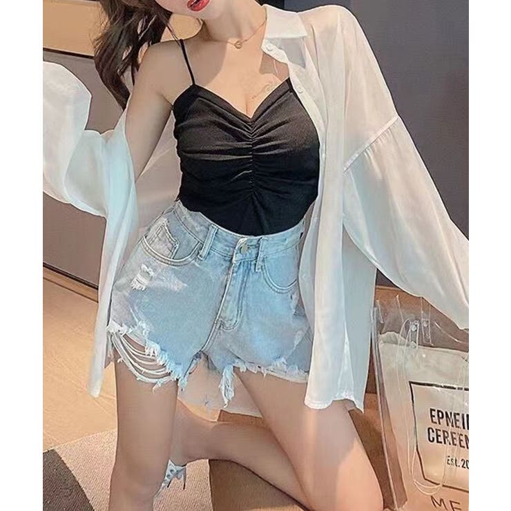 10色選べる！シアーシャツ カーディガン ゆったり | SEU | 詳細画像15 