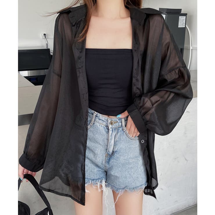 10色選べる！シアーシャツ カーディガン ゆったり | SEU | 詳細画像21 