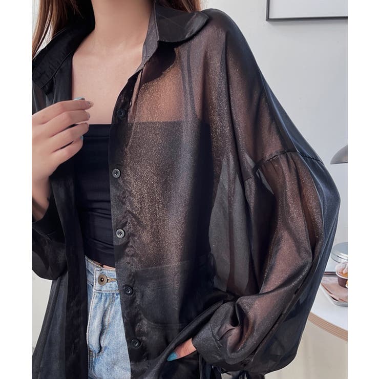 10色選べる！シアーシャツ カーディガン ゆったり | SEU | 詳細画像22 