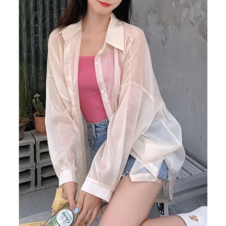 10色選べる！シアーシャツ カーディガン ゆったり | SEU | 詳細画像25 