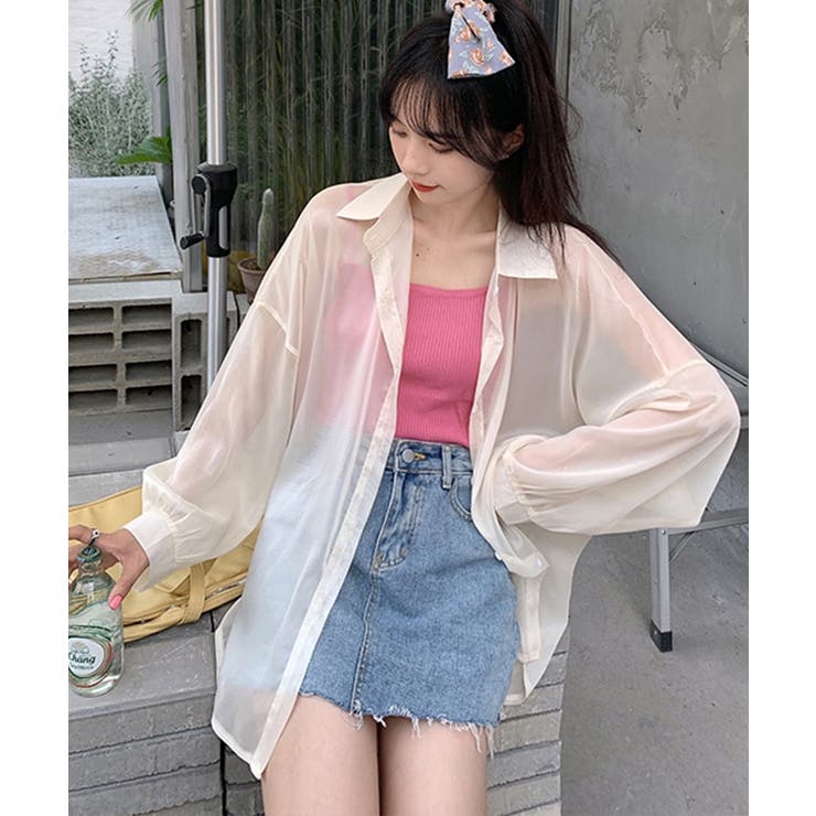 10色選べる！シアーシャツ カーディガン ゆったり | SEU | 詳細画像26 