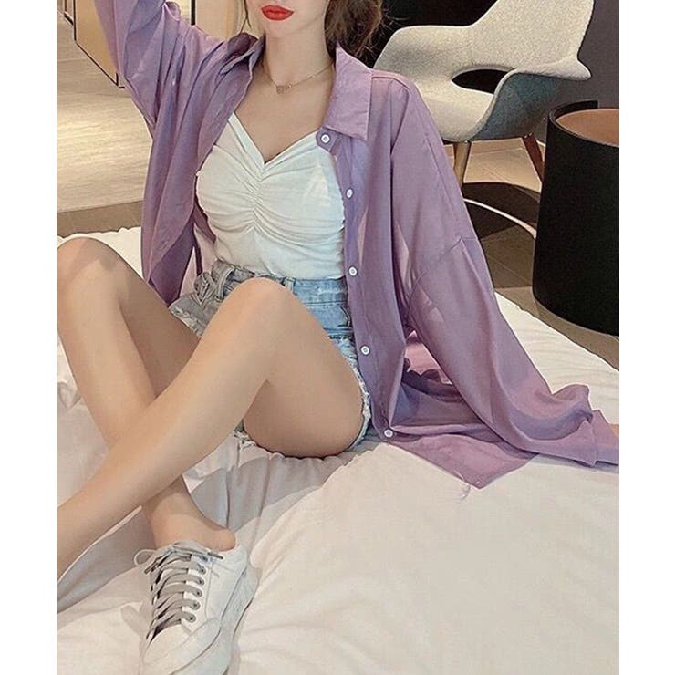 10色選べる！シアーシャツ カーディガン ゆったり | SEU | 詳細画像37 