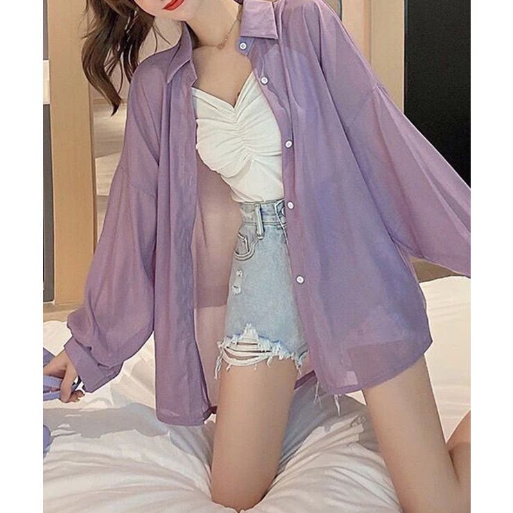 10色選べる！シアーシャツ カーディガン ゆったり | SEU | 詳細画像38 