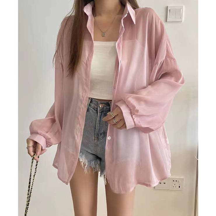 10色選べる！シアーシャツ カーディガン ゆったり | SEU | 詳細画像41 