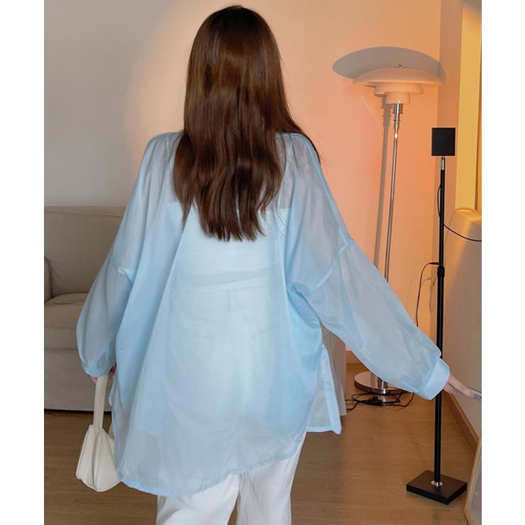 美品⭐︎シアーシャツカーディガン フラワーライクシアーカーディガン（カーディガン）｜SNIDEL