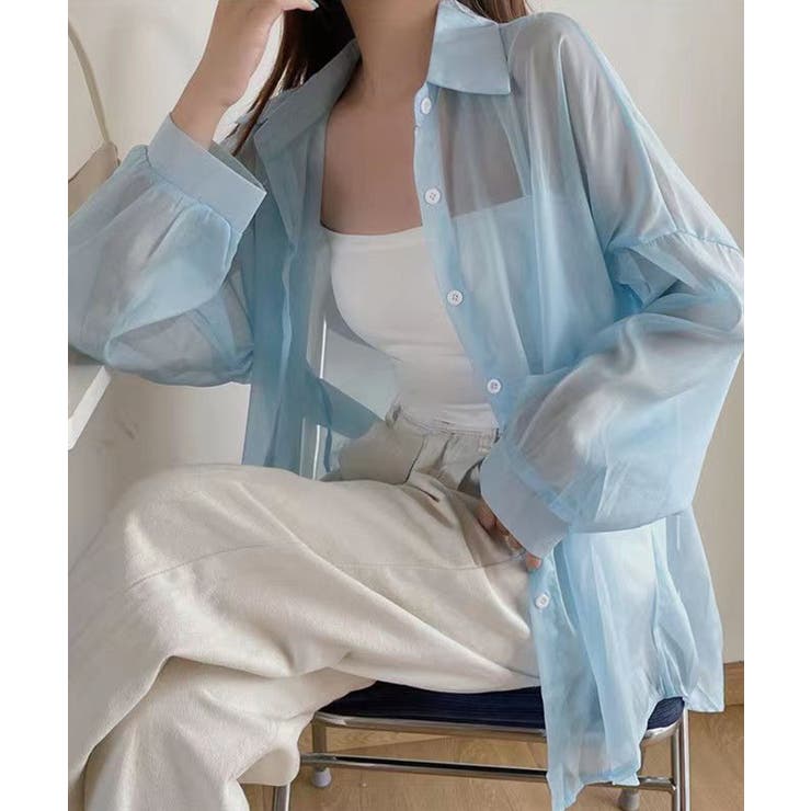 10色選べる！シアーシャツ カーディガン ゆったり | SEU | 詳細画像50 