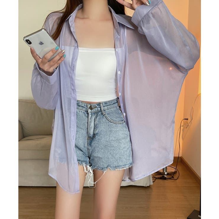 10色選べる！シアーシャツ カーディガン ゆったり | SEU | 詳細画像60 