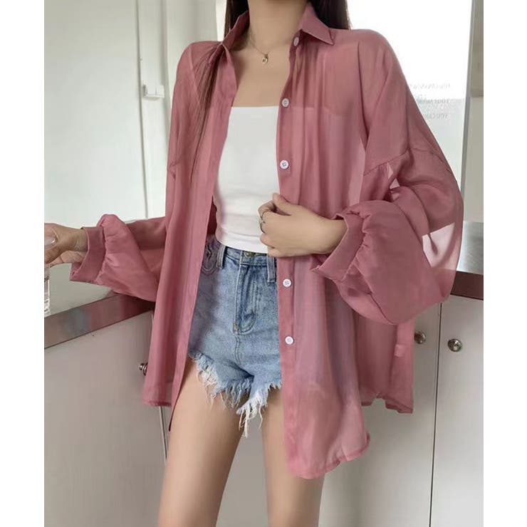 10色選べる！シアーシャツ カーディガン ゆったり | SEU | 詳細画像70 