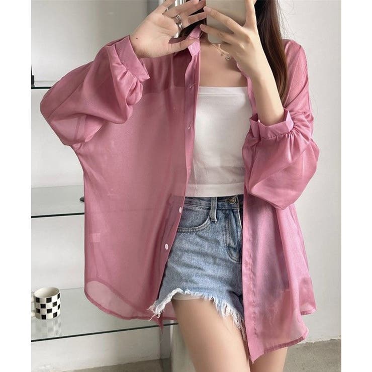 10色選べる！シアーシャツ カーディガン ゆったり | SEU | 詳細画像72 