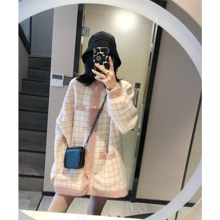 オーバーサイズツイードニットカーディガン 体型カバー きれいめカジュアル | SEU | 詳細画像37 