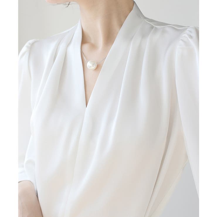 フロントタックVネックブラウス【SHOPLIST限定 新作 春 夏 秋 冬】 | SEU | 詳細画像8 