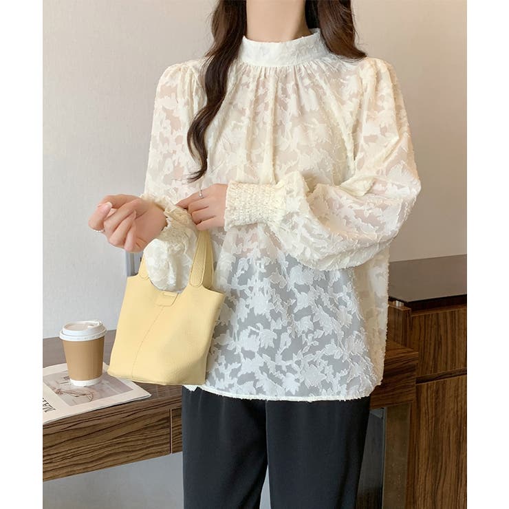 ジャガードフラワーバルーンスリーブブラウス【SHOPLIST限定 新作 春 | SEU | 詳細画像13 