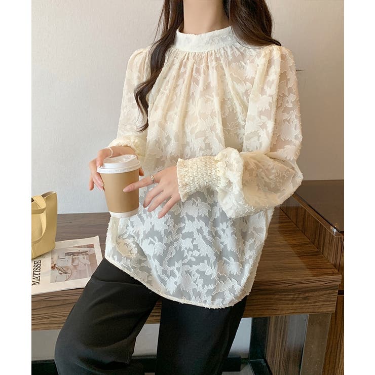 ジャガードフラワーバルーンスリーブブラウス【SHOPLIST限定 新作 春 | SEU | 詳細画像17 