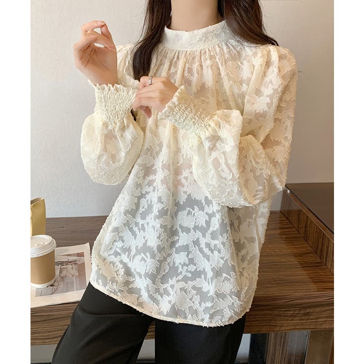 ジャガードフラワーバルーンスリーブブラウス【SHOPLIST限定 新作 春 | SEU | 詳細画像18 