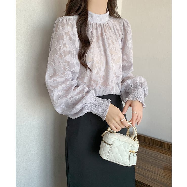 ジャガードフラワーバルーンスリーブブラウス【SHOPLIST限定 新作 春 | SEU | 詳細画像28 