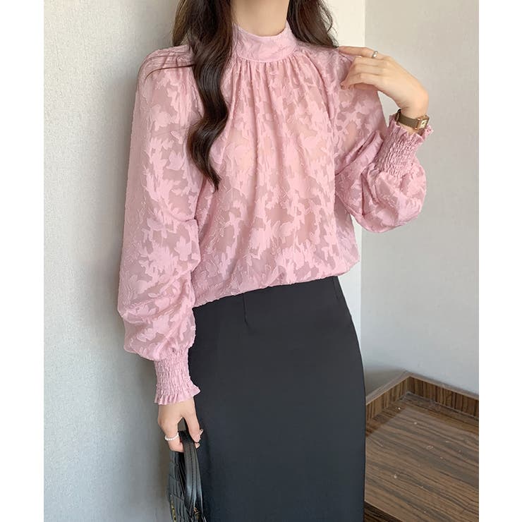 ジャガードフラワーバルーンスリーブブラウス【SHOPLIST限定 新作 春 | SEU | 詳細画像32 