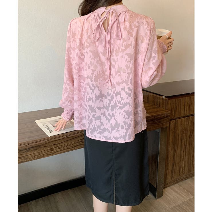 ジャガードフラワーバルーンスリーブブラウス【SHOPLIST限定 新作 春 | SEU | 詳細画像33 