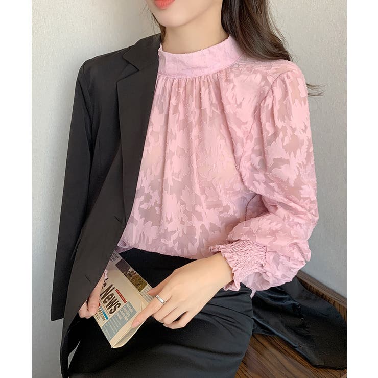 ジャガードフラワーバルーンスリーブブラウス【SHOPLIST限定 新作 春 | SEU | 詳細画像38 