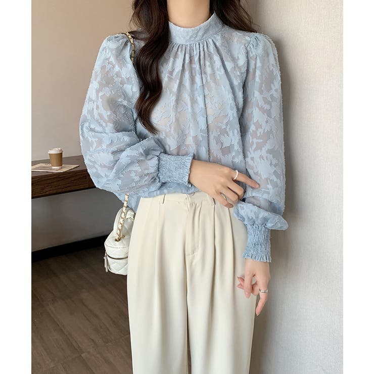 ジャガードフラワーバルーンスリーブブラウス【SHOPLIST限定 新作 春 | SEU | 詳細画像40 