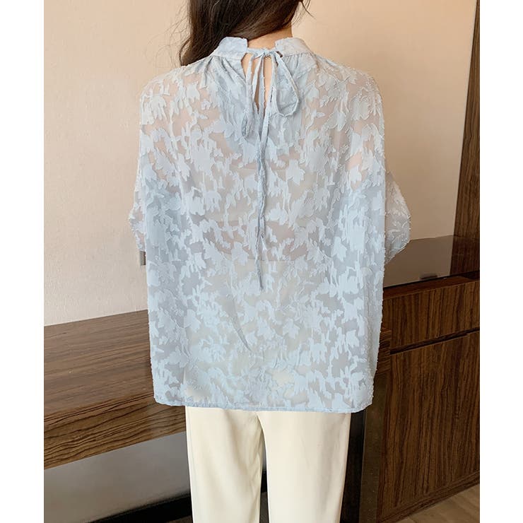 ジャガードフラワーバルーンスリーブブラウス【SHOPLIST限定 新作 春 | SEU | 詳細画像42 