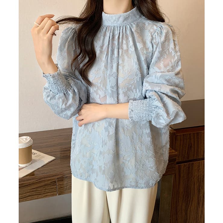 ジャガードフラワーバルーンスリーブブラウス【SHOPLIST限定 新作 春 | SEU | 詳細画像45 