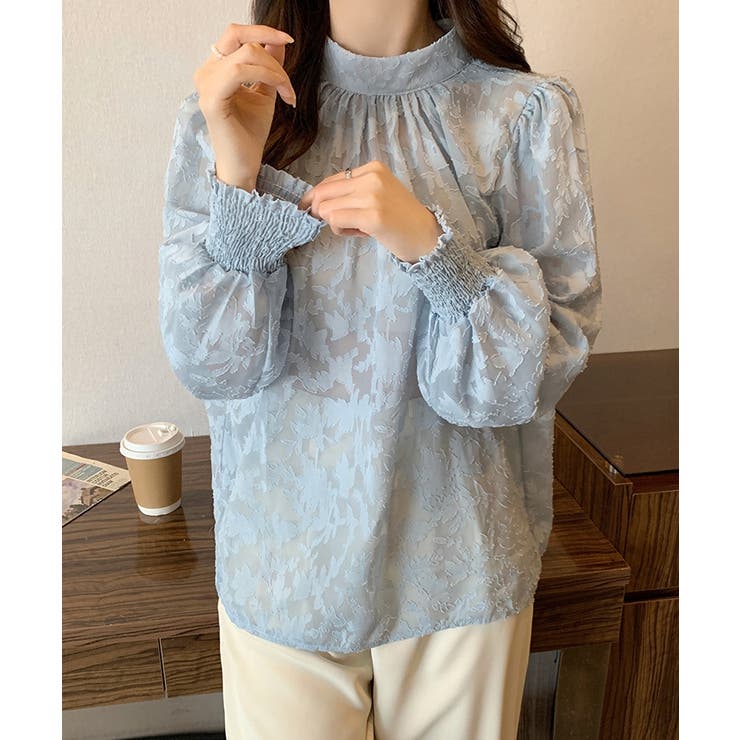 ジャガードフラワーバルーンスリーブブラウス【SHOPLIST限定 新作 春 | SEU | 詳細画像46 