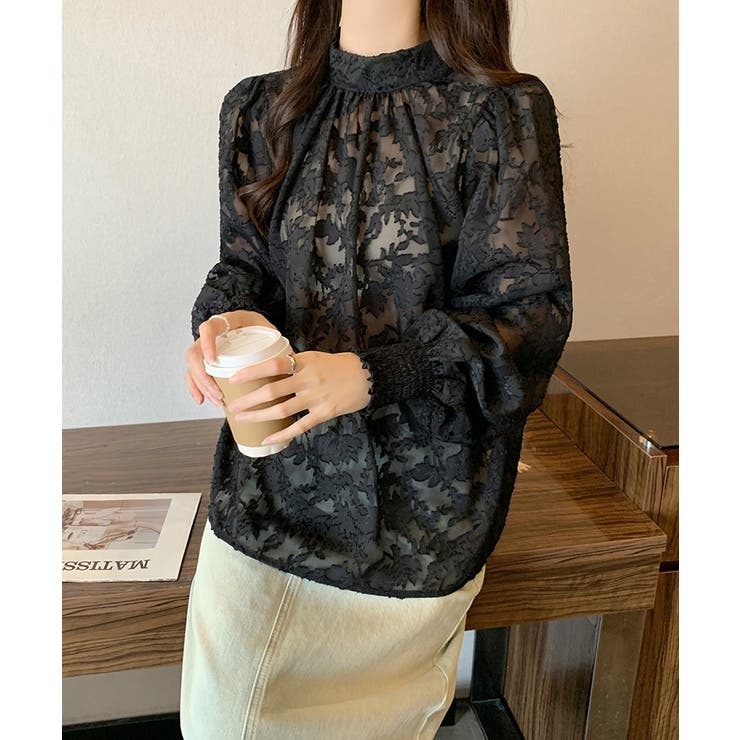 ジャガードフラワーバルーンスリーブブラウス【SHOPLIST限定 新作 春 | SEU | 詳細画像6 