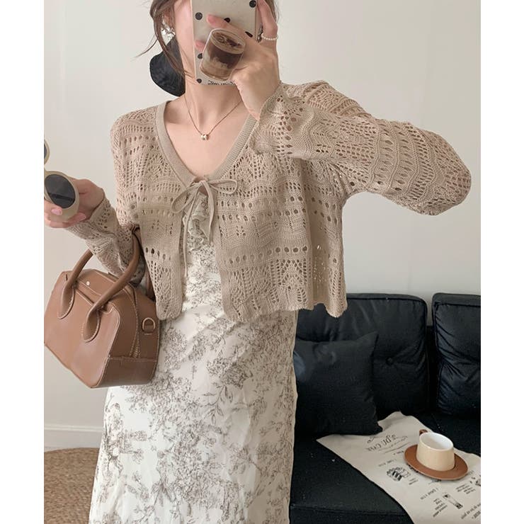 クロシェ編みサマーニットカーディガン シアートップス【SHOPLIST限定 新作 | SEU | 詳細画像12 