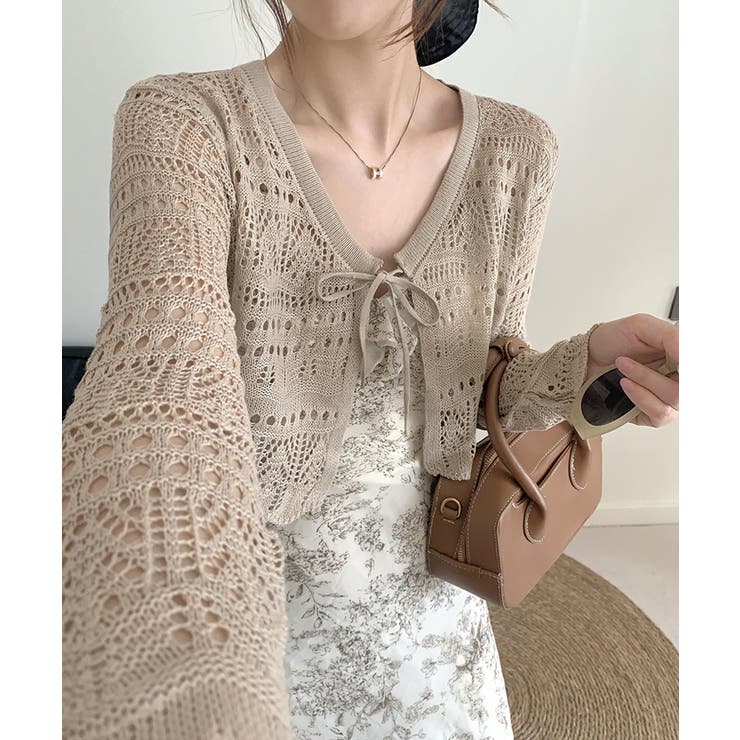 クロシェ編みサマーニットカーディガン シアートップス【SHOPLIST限定 新作 | SEU | 詳細画像13 