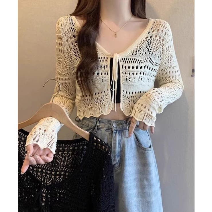 クロシェ編みサマーニットカーディガン シアートップス【SHOPLIST限定 新作 | SEU | 詳細画像15 