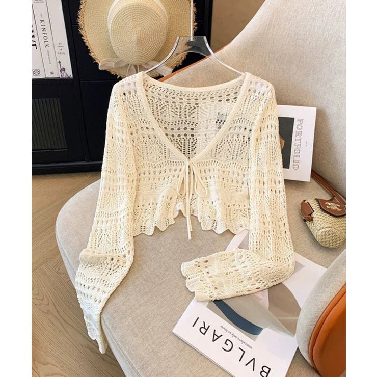 クロシェ編みサマーニットカーディガン シアートップス【SHOPLIST限定 新作 | SEU | 詳細画像23 