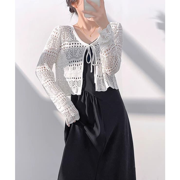 クロシェ編みサマーニットカーディガン シアートップス【SHOPLIST限定 新作 | SEU | 詳細画像5 