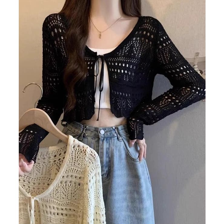 クロシェ編みサマーニットカーディガン シアートップス【SHOPLIST限定 新作 | SEU | 詳細画像7 