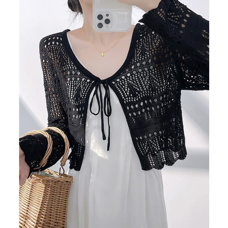 クロシェ編みサマーニットカーディガン シアートップス【SHOPLIST限定 新作 | SEU | 詳細画像9 