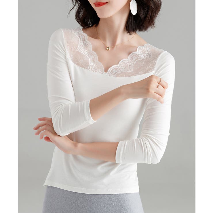 ホワイト | 【SNSで話題沸騰！】大好評＆リピート多数のレーストップス | SAISON DE PAPILLON 