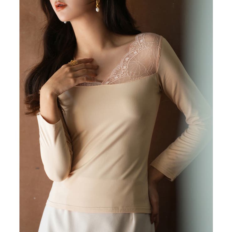 ベージュ系その他 | 【SNSで話題沸騰！】大好評＆リピート多数のレーストップス | SAISON DE PAPILLON 