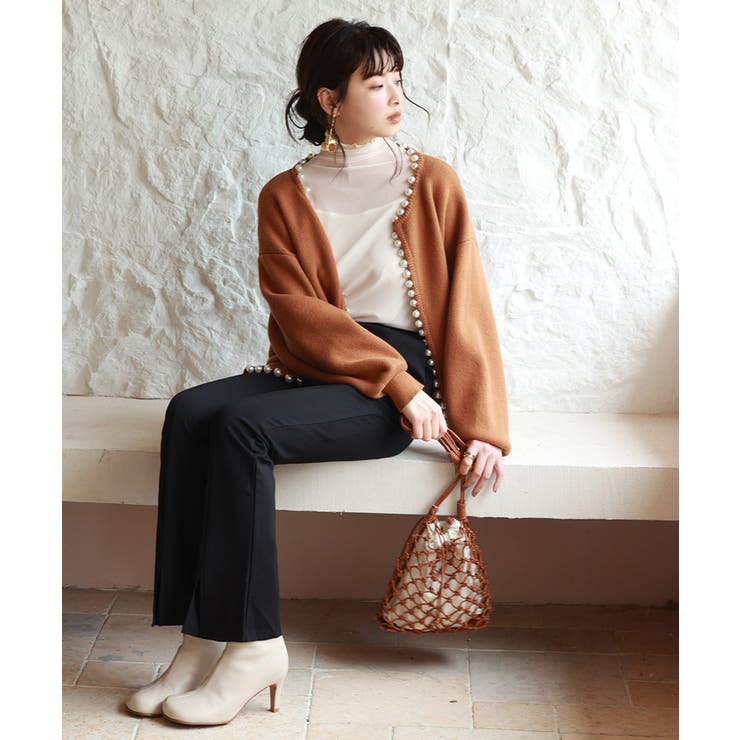 パールビジューボタンレスニットカーディガン | SAISON DE PAPILLON  | 詳細画像21 