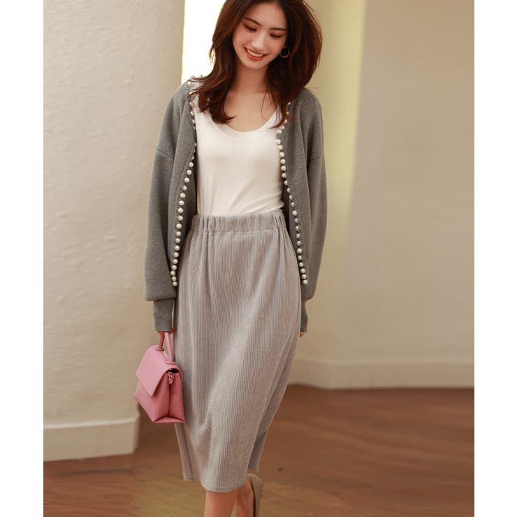 パールビジューボタンレスニットカーディガン | SAISON DE PAPILLON  | 詳細画像32 